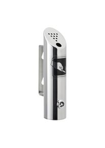1 Posacenere da muro MELBOURNE, acciaio inox, argento 20 cm, acciaio inossidabile, acciaio inox|argento