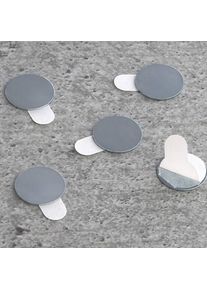 100 Unità - Dischi di metallo, autoadesivi 11 mm, acciaio, argento