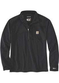 Carhartt Force Half-Zip, t-shirt manches longues , couleur: Noir , taille: XXL