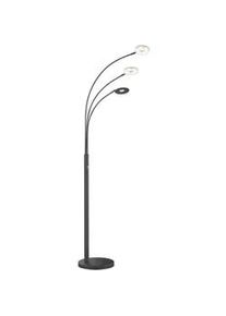 Fischer und Honsel Fischer & Honsel Bogenleuchte , Schwarz , Glas , F , 45x185 cm , 3 Helligkeitsstufen , Lampen & Leuchten, Innenbeleuchtung, Stehlampen, Stehlampen dimmbar