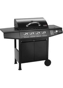 Taino Gasgrill Basic 4+1 , Schwarz , Metall , 126x103x50 cm , Grills & Outdoor-Küchen, Gasgrills