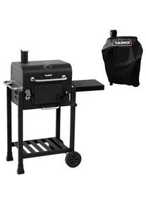 Taino Holzkohlegrill Hero Set inkl. Abdeckhaube , Schwarz , Metall , 87x108x57 cm , Grills & Outdoor-Küchen, Gasgrills