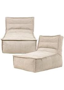 I.C.O.N. icon Sitzsack Lounger Dolce , Cord, 2Pk , Beige , Kunststoff , 152x72x90 cm , Hergestellt in Deutschland , Wohnzimmer, Hocker, Sitzsäcke, XXL Sitzsäcke