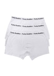 Funky Buddha Boxershorts Herren schwarz / weiß Größe L