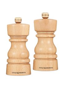 Cole & Mason Cole & Mason London PM/SM 130mm GS natural beech, Pfeffermühle + Salzmühle, Braun
