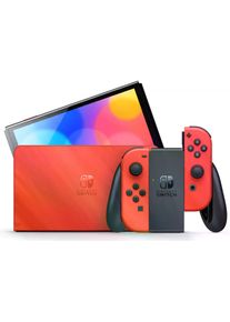 Nintendo Switch (OLED-Modell) - Mario Red Edition, Spielkonsole, Rot, Schwarz
