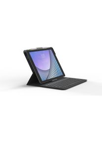 Zagg Messenger Folio 2, Französisch, Apple, 10.2-in. iPad (7th & 8th gen), 10.5-in. iPad Air (3r (FR, iPad Air), Tablet Tastatur, Grau