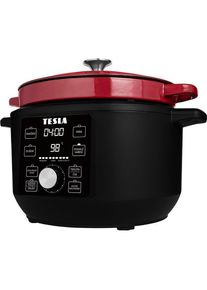 Tesla MultiCook MC600 Pro, Dampfgarer + Reiskocher, Rot, Schwarz