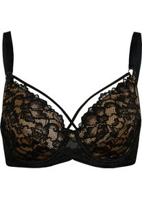wäschepur Dames Beugelbeha camel/zwart Maat 80D