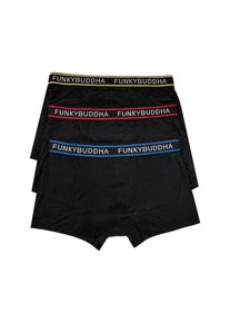 Funky Buddha Boxershorts Herren blau / gelb / rot / schwarz / weiß Größe L