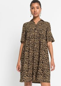 Blusenkleid aus fließender Viskose, braun, Größe 34, Viskose, bonprix