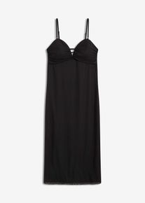 Maxikleid mit tiefem Ausschnitt, schwarz, Größe 36/38 (S), bonprix