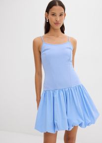 Minikleid mit Ballonrock, blau, Größe 32/34 (XS), Viskose, bonprix