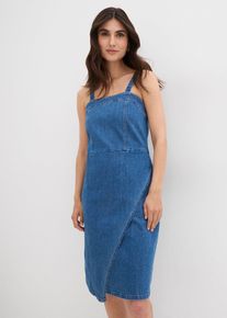 Jeanskleid in Wickeloptik, blau, Größe 44, mit Baumwolle, bonprix