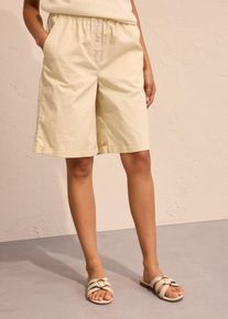 Baumwoll- Bermuda aus Papertouch, beige, Größe 52, mit Baumwolle, bonprix