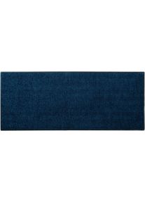 Salonloewe unisex Voetmat in donkerblauw ,maat 40x60 cm - rechthoekig, Witt, 100% Polyamide. Achterzijde: 100% Elastiek