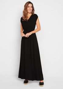 Jersey-Maxikleid aus nachhaltigem Viskose-Mix, schwarz, Größe 36/38 (S), Viskose, bonprix