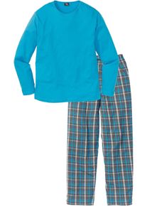 Pyjama aus reiner Baumwolle und mit langen Ärmeln, grau, Größe 48/50 (M), mit Baumwolle, bonprix