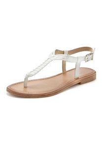 Vivance Dames Teenslipper in wit ,maat 42, Witt, 100% Leer