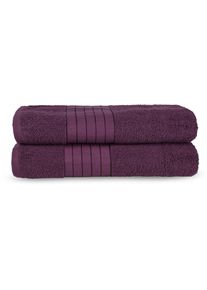 Good Morning Badlaken Uni Towels Katoen, walkfrottee, bies, 500 GSM, effen, zonder ophangbeugel (2 stuks) handdoeken rood