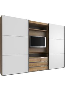 wimex Zweefdeurkast Magic by fresh to go mooie extra: met draaibaar tv-element, midden met laden zweefdeurkasten beige