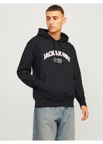 Jack & Jones Jack & Jones Hoodie JORBRONX ARCH BIG SWEAT HOOD heren hoodies maat M zwart