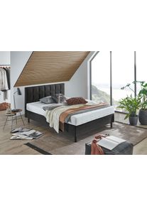 ATLANTIC HOME COLLECTION Boxspring NIKOLA Massief houten poten, met/zonder matras, verkrijgbaar in H2 en H3 boxsprings maat Structuur grijs