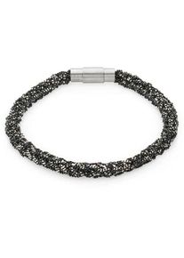 Maria Rzewuska Designerschmuck Armband gestrickt, Silber oxidiert