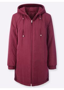 Damen Kapuzenjacke in Micro-Moss-Qualität in bordeaux ,Größe 52, WITT, 89% Polyester, 11% Polyamid. Besatz: 100% Polyester. Wattierung: 100% Polyester