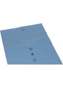 Bolsa de basura para contenedor de basura de 120 litros, PEBD, 100 μm, L x A x H 450 x 500 x 1250 mm, 180 l, UE 100 unid., azul