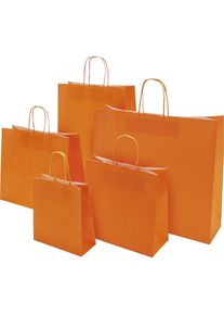 Papiertragetasche FRESH, orange, LxBxH 420 x 130 x 370 mm, 110 g/m&sup2;, VE 150 Stk, ab 5 VE