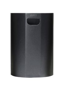 Probbax Recipiente mural para residuos, semicircular, acero, gris, 20 l, H x A 495 x 350 mm