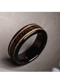 Holzkern Anello Cartesian Nero e Zebrano
