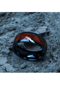 Heren Ring Binary Blauw Hout Holzkern