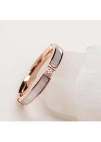 Holzkern Campania Ring Rosé und Perlmutt