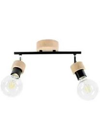 Xxxl Deckenleuchte , Schwarz , Holz, Metall , Eiche , massiv , 15x10x34 cm , Fsc , einfach zu transportieren , Lampen & Leuchten, Innenbeleuchtung, Deckenleuchten, Deckenleuchten