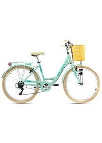Da Capo Citybike , Gelb, Mintgrün , Metall , 180x70 cm , female , Freizeit & Co, Sport & Fitness, Fahrräder, Citybikes