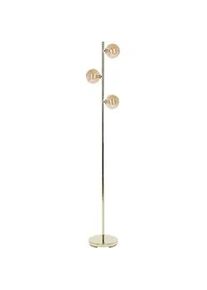 Beliani Stehlampe Ramis 23/23/154 cm , Goldfarben , Metall , G9 , 23x154x23 cm , Lampen & Leuchten, Innenbeleuchtung, Stehlampen, Stehlampen