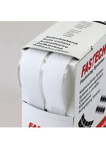 Banda de sujeci&oacute;n por contacto (set) en caja dispensadora, 20 mm, 5 m, autoadhesivo, blanco, pl&aacute;stico