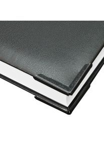 100 Unidades - Esquinas para libros PS 31, 31 x 31 mm, lacado en negro, metal