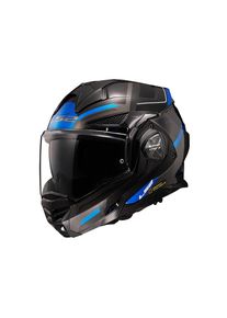 LS2 FF901 Advant X Spectrum Klapphelm (schwarzmatt/grau/blau)