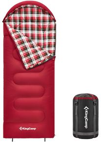KingCamp Cloud Kids 300 Kinderschlafsack, 170x70cm, links, Red
