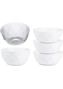 silwy Super-Magnet Schüssel, Kunststoff, 500ml, 6-teilig, weiß