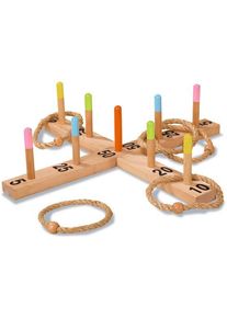 Eichhorn Outdoor Ringwurfspiel, Kiefernholz, bunt