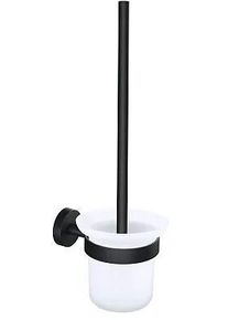 Tesa MOON BLACK WC-Bürstengarnitur, schwarz matt, inkl. Klebelösung