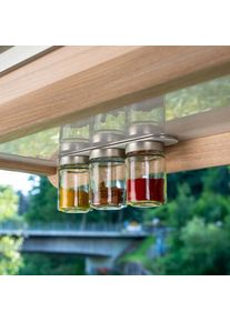 silwy Feinkost-Magnetgläser inkl. Leiste, 192ml, white/classy