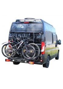 EuroCarry Adventure Rack Fahrradträger für Fiat Ducato ab Bj. 07/2006, für 4 Fahrräder, schwarz