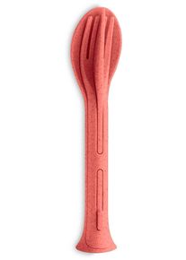 Koziol Kozio Klikk Pocket Besteckset, 3-teilig, nature coral