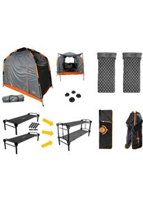 Disc-O-Bed Komfort Single L Feldbett Bundle mit Zelt, 2 Personen