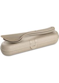 Koziol Kozio Klikk Ready Etui + Besteckset, 3-teilig, nature desert sand
